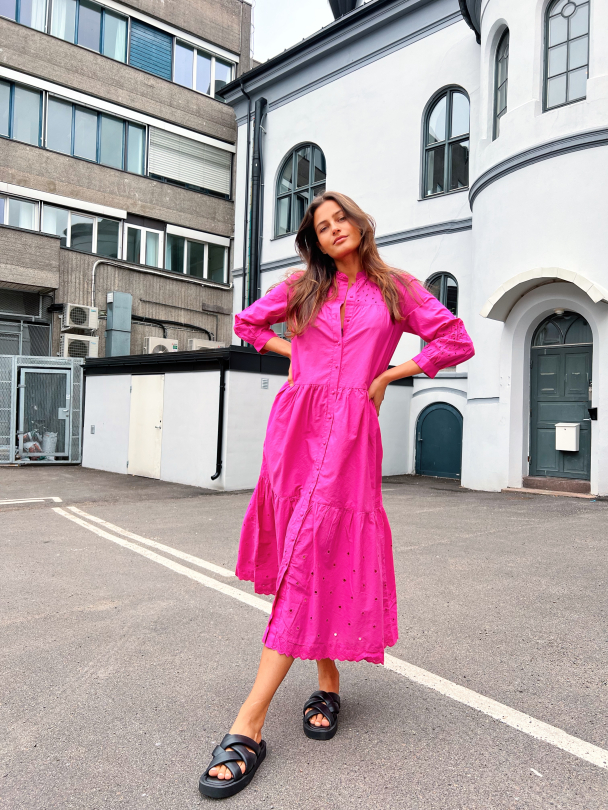 Violetta 3/4 Long Dress - Rose Violet  - Image 4