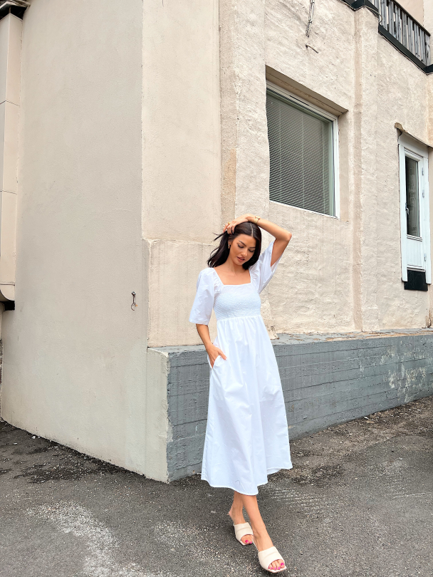 Josha Dress - Bright White  - Image 4