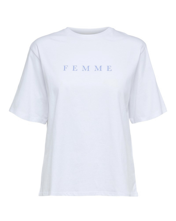 Vilja Printet Tee - Bright White  - Image 2