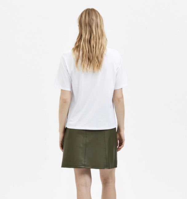 Vilja Printet Tee - Bright White  - Image 4