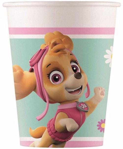 Pappbeger, PAW PATROL SKYE & EVEREST, 8 stk, 200 ml