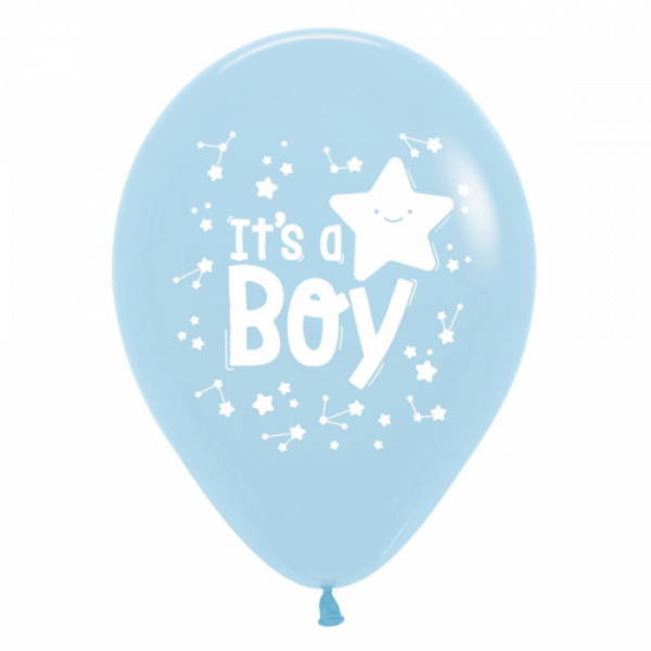 Ballong, IT'S A BOY, LYSEBLÅ pastell
