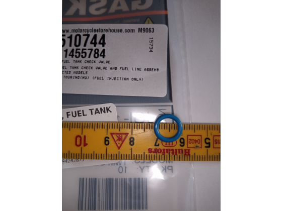 James, fuel tank check valve O-ring