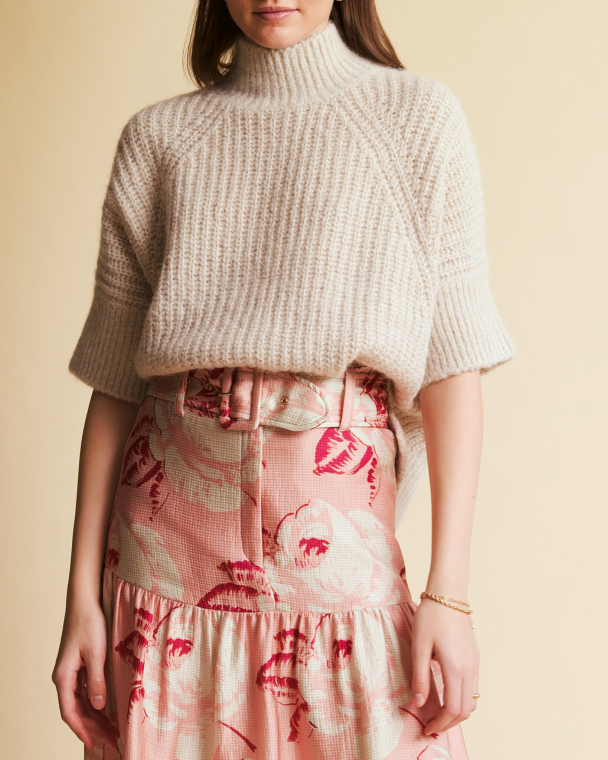 Hairy Knit Turtleneck - Pale - Image 2