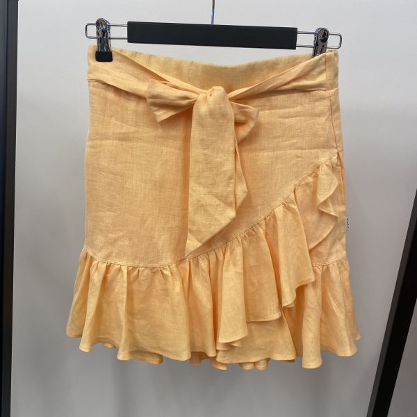 Julli Linen Skirt Orange