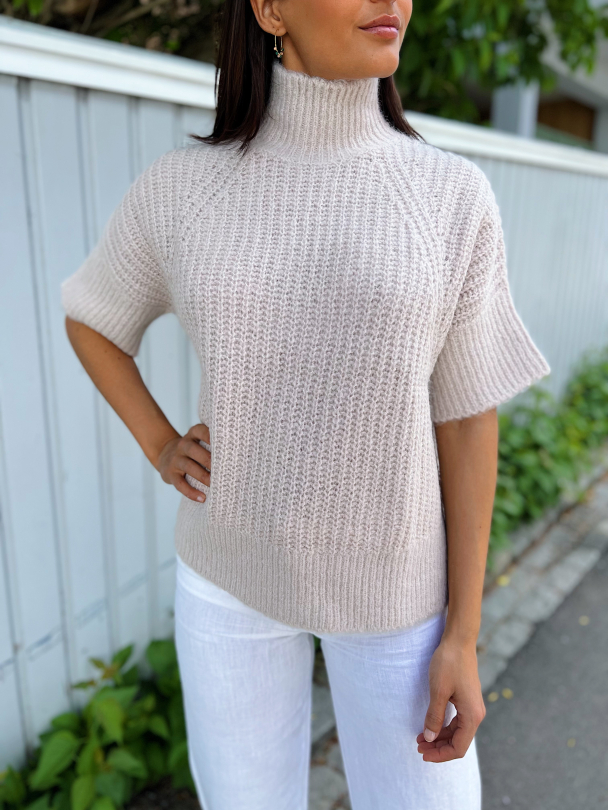 Hairy Knit Turtleneck - Pale - Image 1