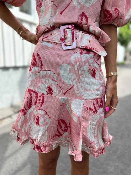 Bubble Satin Skirt - Vintage Rose 