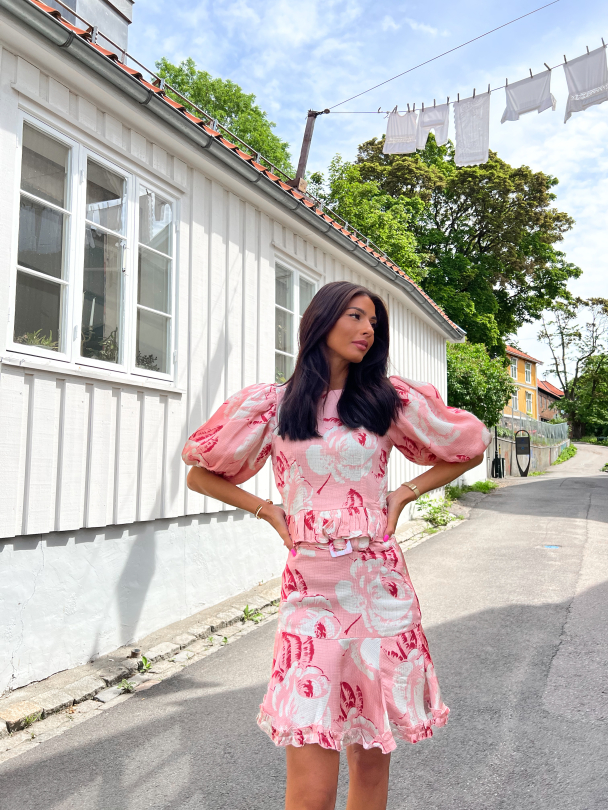 Bubble Satin Skirt - Vintage Rose  - Image 3