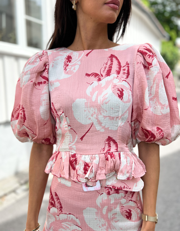 Bubble Satin Top - Vintage Rose  - Image 1