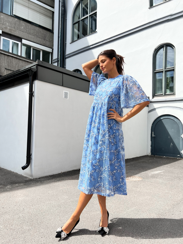 Justine 2/4 Midi Sequins Dress - Jacaranda - Image 5