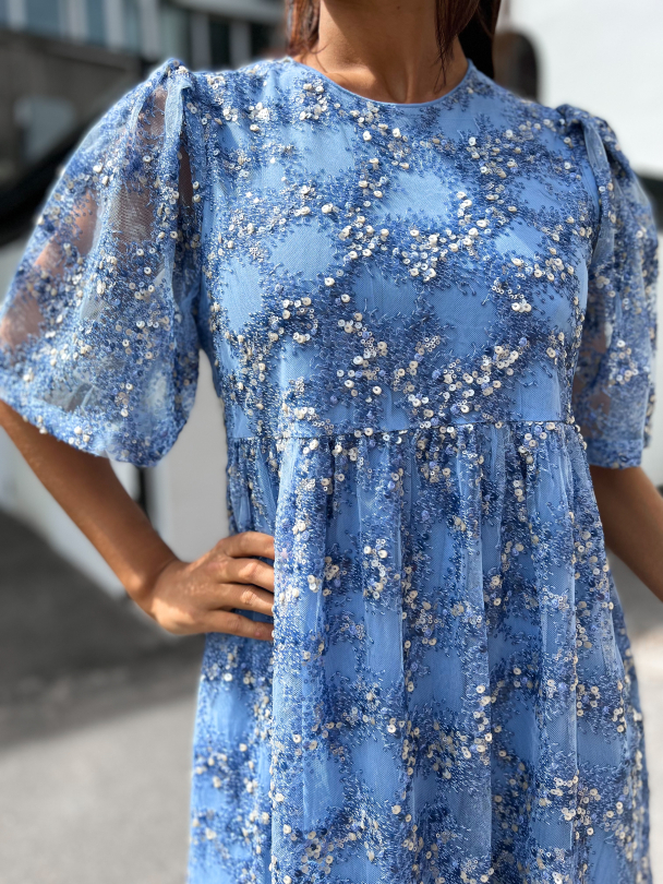 Justine 2/4 Midi Sequins Dress - Jacaranda - Image 7