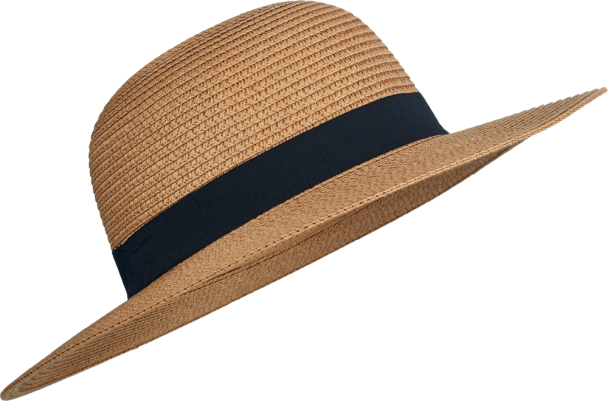 Elle Capri Boater Hat - Brown/Black Mix - Image 2