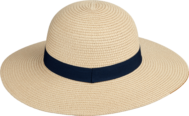 Elle Capri Boater Hat - Nature/Navy Mix - Image 1