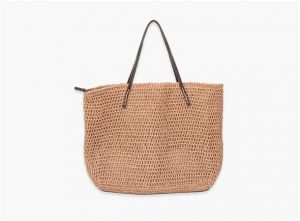 Crocheted Straw Bag