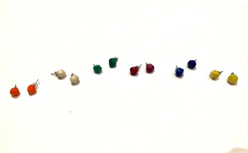 Rock Tagua Nut Earrings