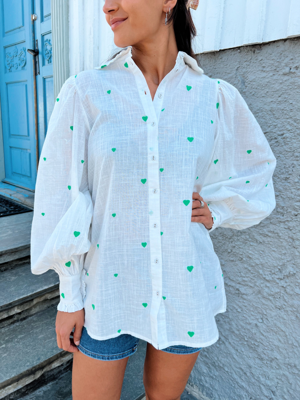 Heart Shirt Tunic - Star White  - Image 1