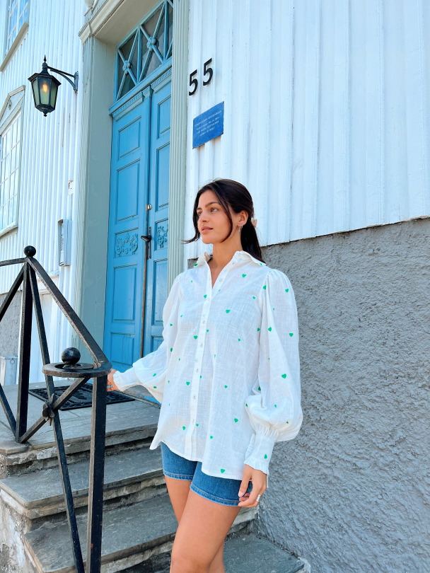 Heart Shirt Tunic - Star White  - Image 5