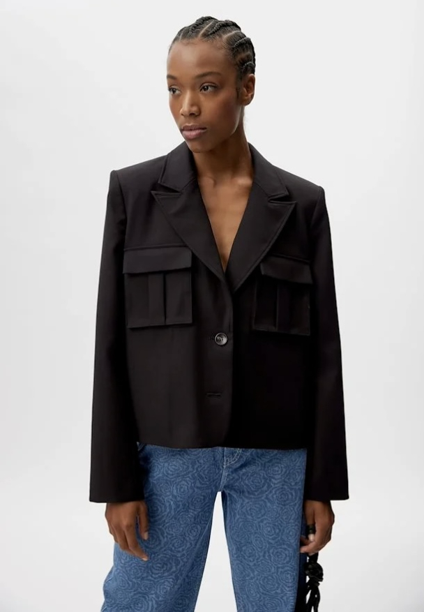Nora Short Blazer - Black  - Image 5
