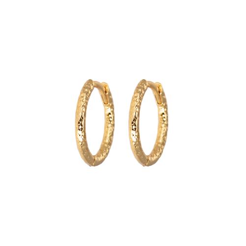 HAMMERED GOLD HOOPS