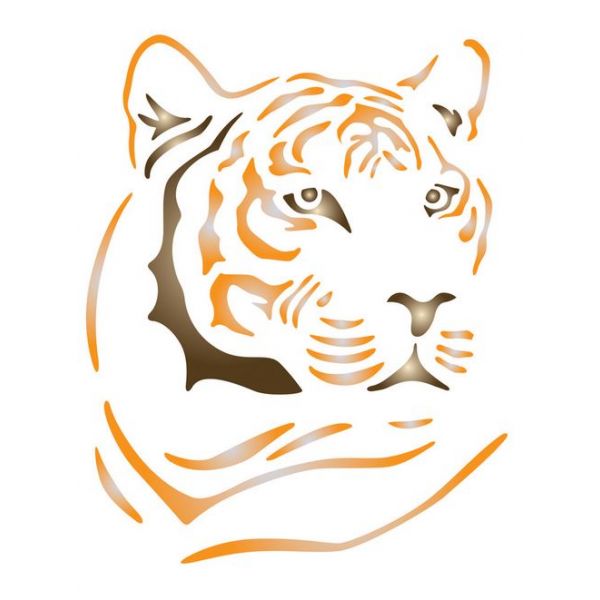 Pronty Sjablong A4 – Tiger
