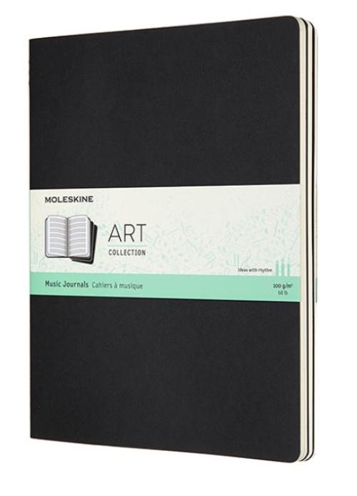 Moleskine Art Cahier Music Journal Soft XL – Pentagram Black