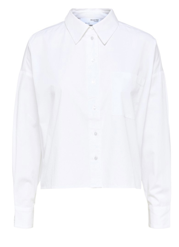 Reka Cropped Shirt - Bright White  - Image 2