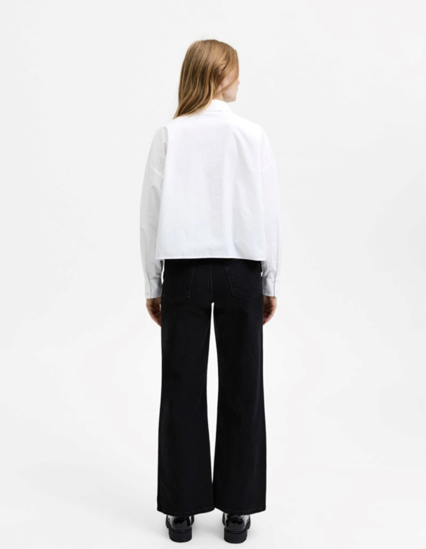 Reka Cropped Shirt - Bright White  - Image 3
