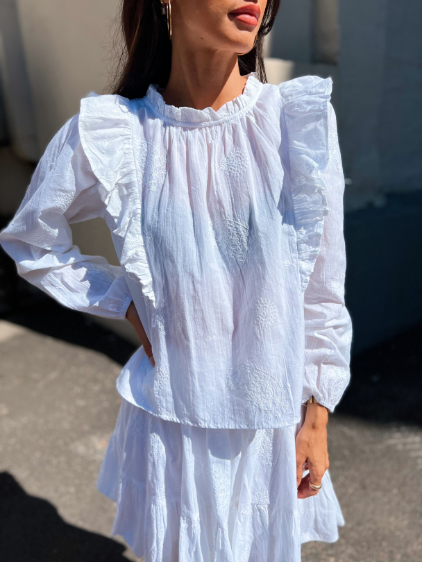 Mina Blouse - white - Image 1