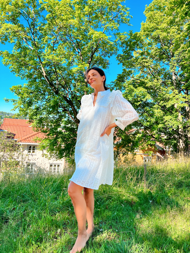 Ussi 3/4 Shirt Dress - Star White  - Image 3