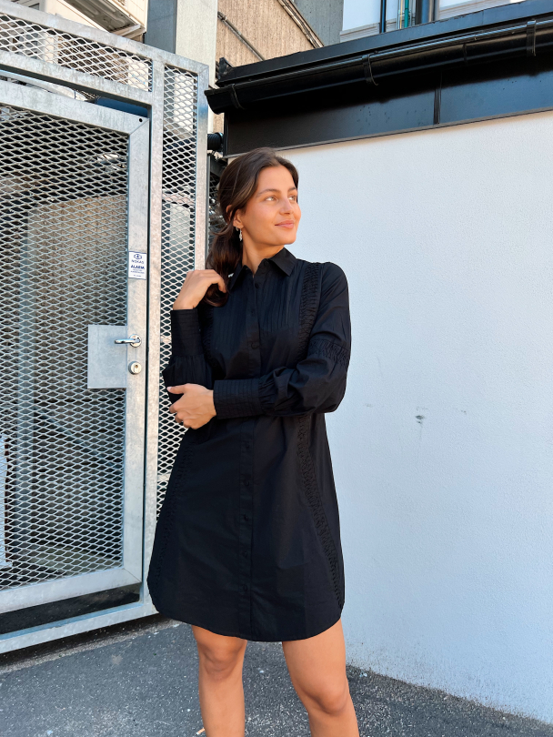 Bona Shirt Dress - Black  - Image 3