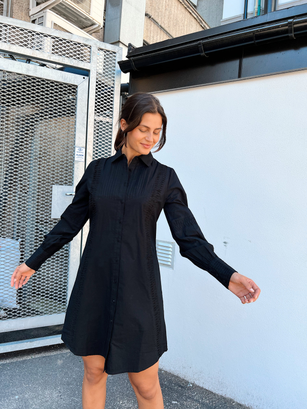 Bona Shirt Dress - Black  - Image 4