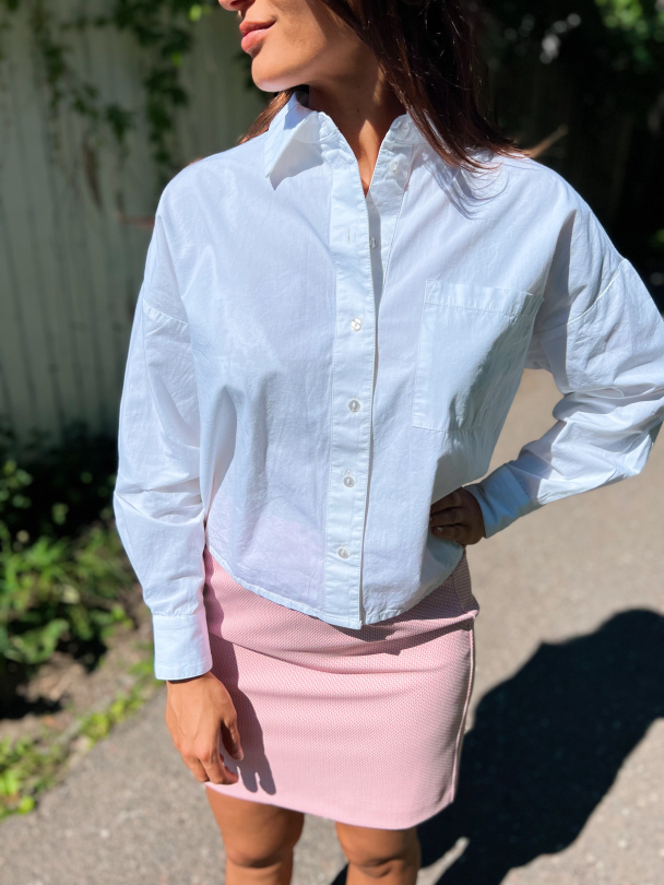 Reka Cropped Shirt - Bright White  - Image 1