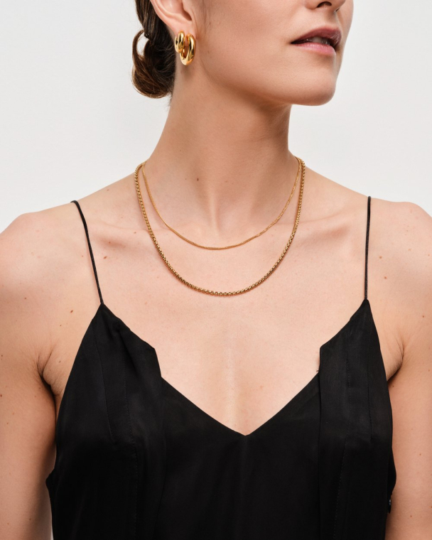 CHUNKY HOOPS SMALL GOLD - Image 2