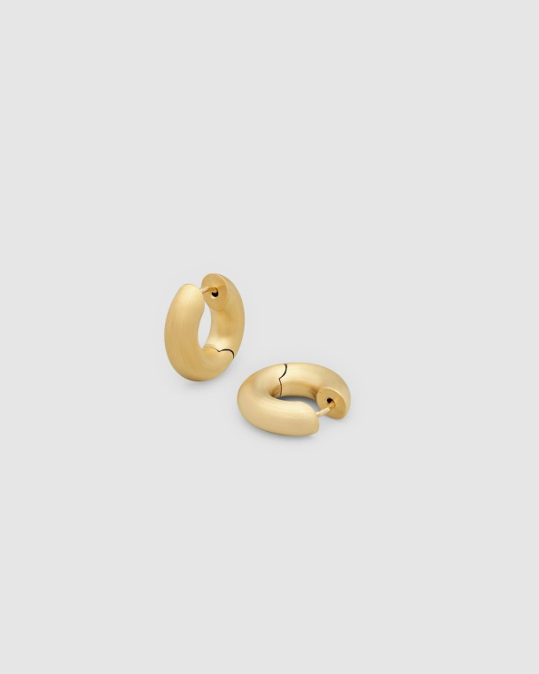 CHUNKY HOOPS SATIN SMALL GOLD - Image 2