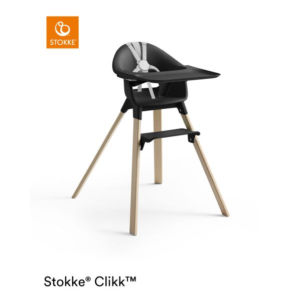 Stokke® | Clikk™ Høystol - Black Natural