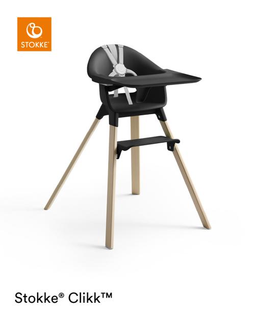Stokke® | Clikk™ Høystol - Black Natural