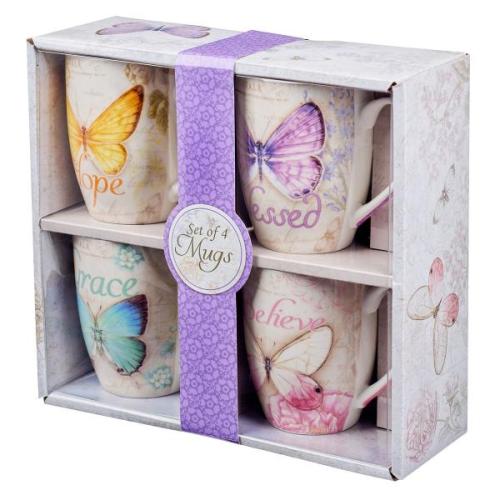 Koppesett - Butterfly Blessings (Set of 4 in giftbox)