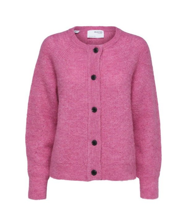 Lulu Knit Short Cardigan - Phlox Pink  - Image 2