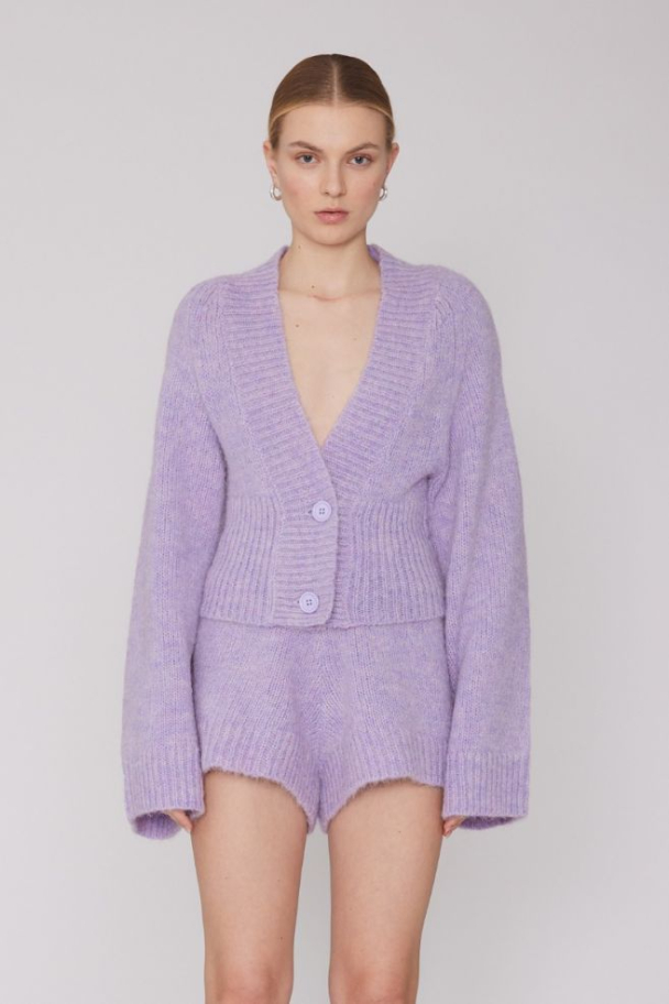Rosemary knit cardigan - Heirloom Lilac - Image 4