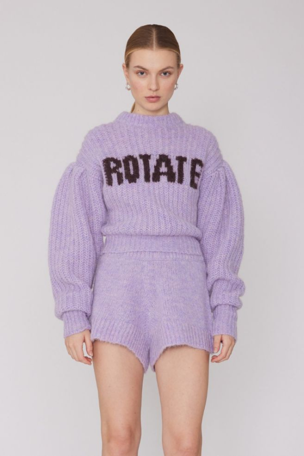 Adley Logo Knit Jumper - Heirloom Lilac - Image 3