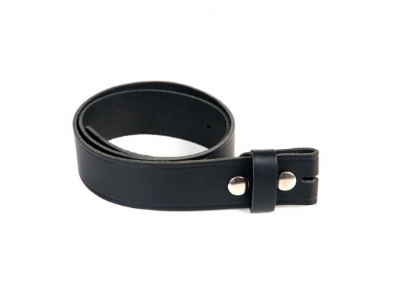 LEATHER BELT WITHOUT BUCKLE BLACK