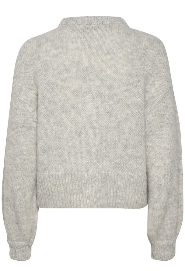 Dianka pullover - Pearl grey melange - Image 2