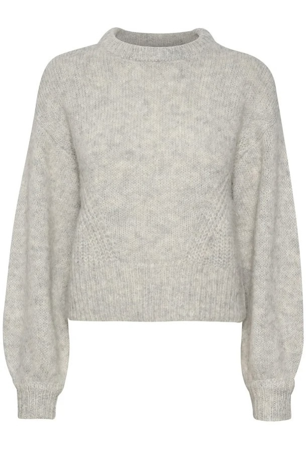 Dianka pullover - Pearl grey melange - Image 3
