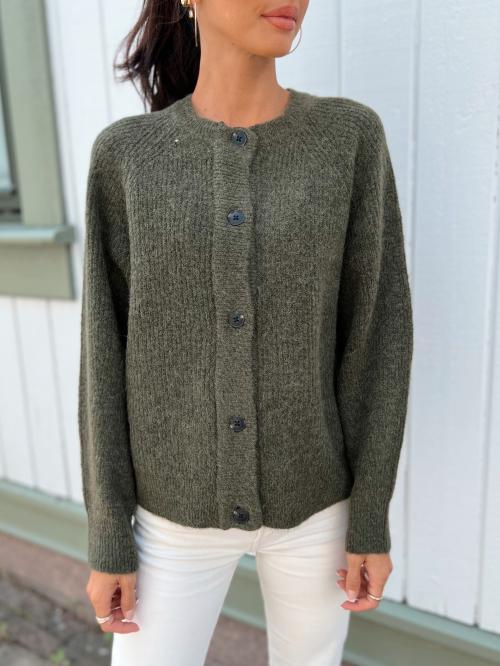 Lulu Knit Short Cardigan - Kalamata/Melange