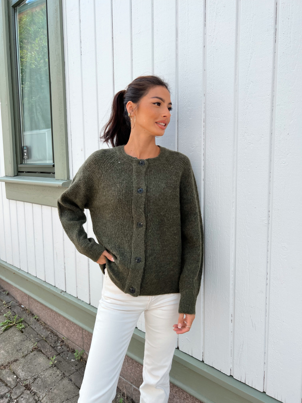 Lulu Knit Short Cardigan - Kalamata/Melange - Image 5