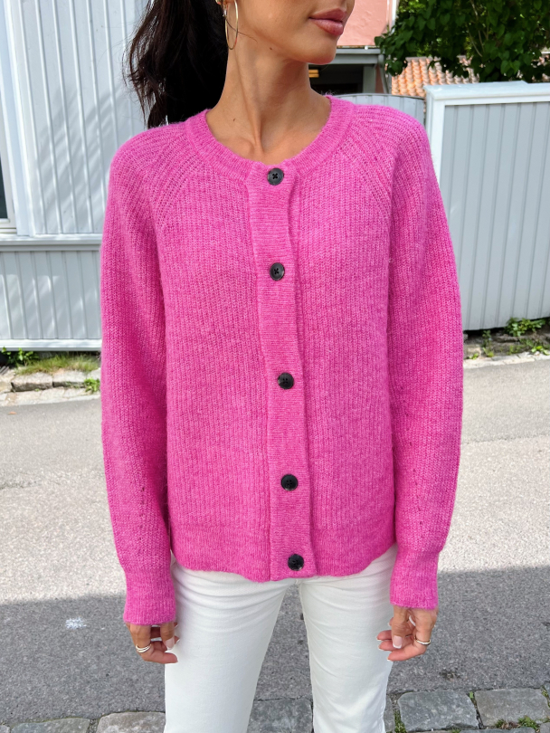 Lulu Knit Short Cardigan - Phlox Pink  - Image 1