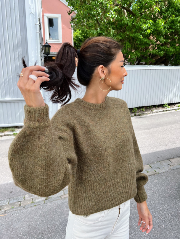 Dianka pullover - Moss green mela - Image 4