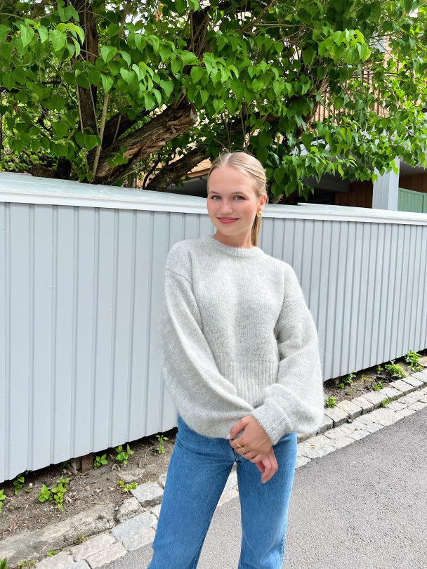 Dianka pullover - Pearl grey melange - Image 4