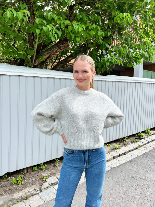 Dianka pullover - Pearl grey melange - Image 5