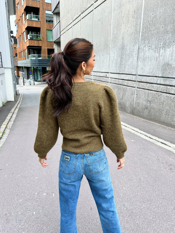 Dianka cardigan - Moss green mela - Image 6